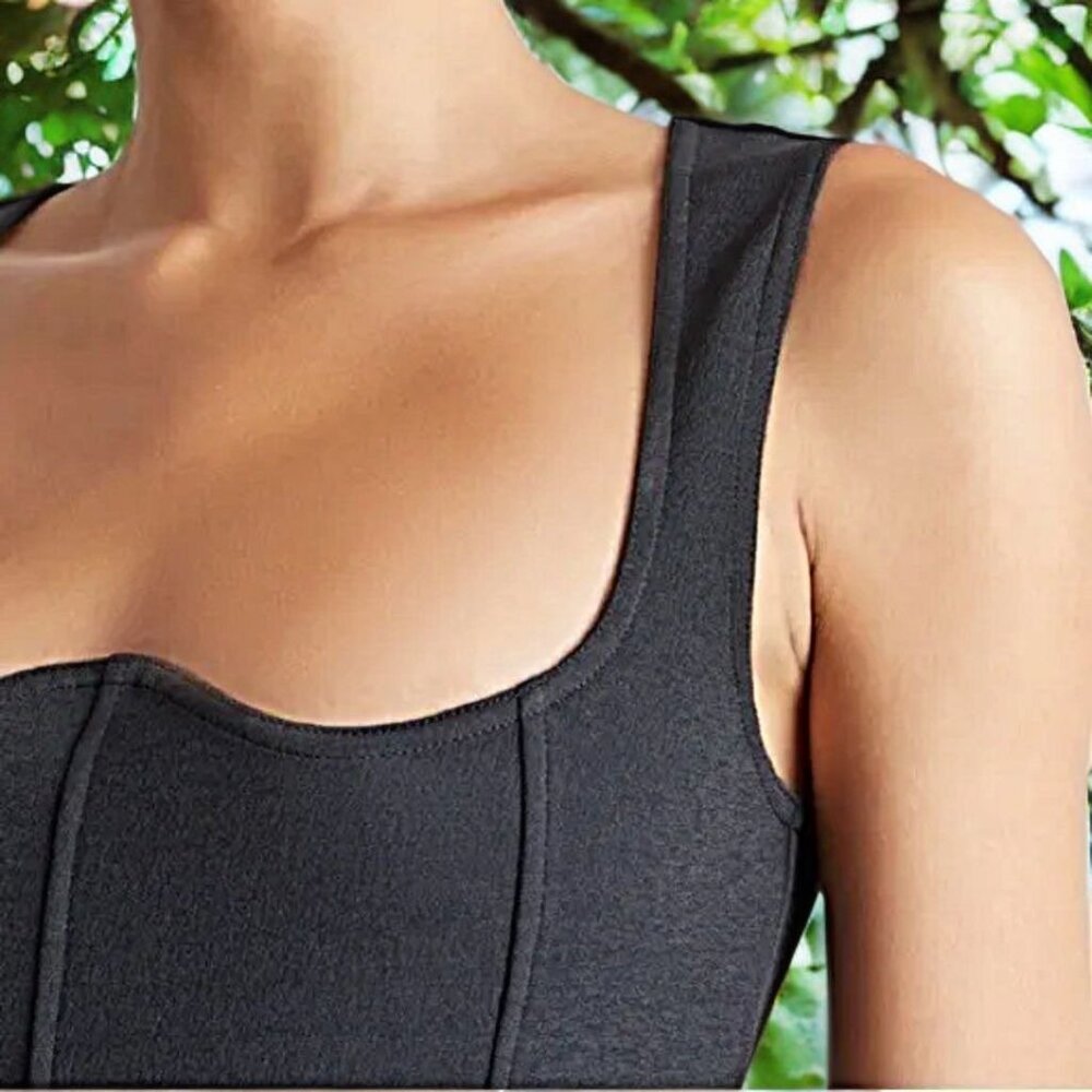 Who What Wear Haley Corset Bodysuit Top Sleeveless Sweetheart Neckline Black XS - Picture 4 of 10